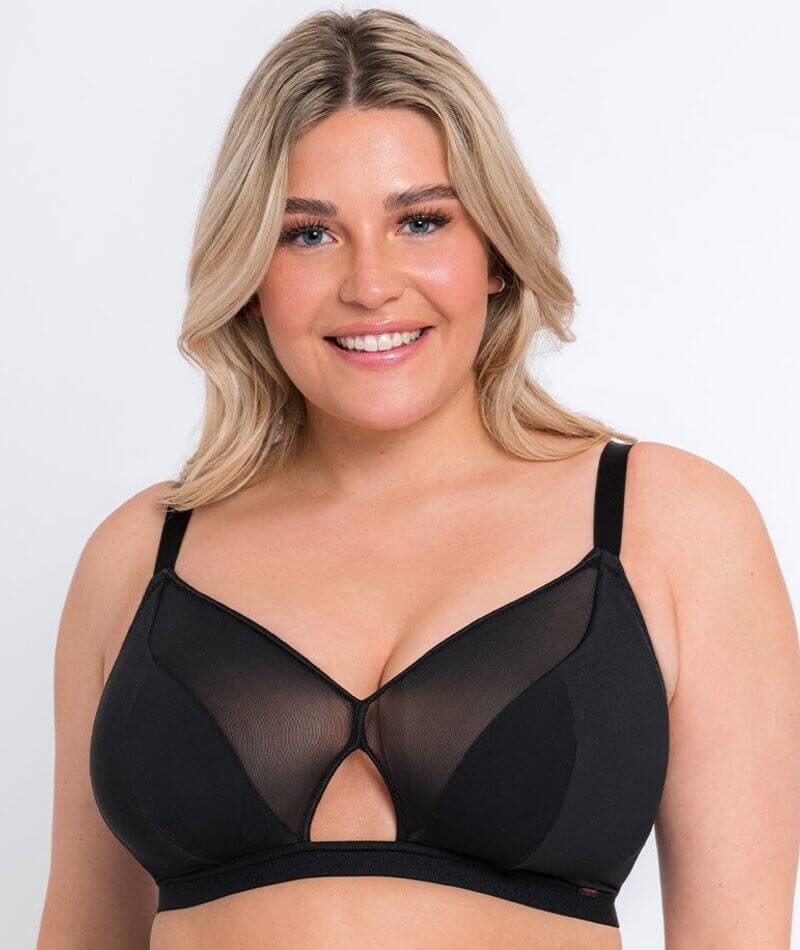 Curvy Kate Get Up And Chill Wire-Free Bralette - Black Bras